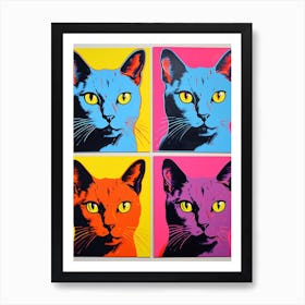 Pop Art Cats Vivid 4 Art Print