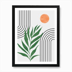 Geometric and floral composition 11 Art Print