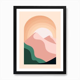 Sunrise In The Mountain Art Print