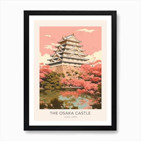 The Osaka Castle Japan Travel Poster Art Print
