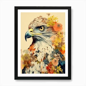 Bird With A Flower Crown Hawk 4 Art Print