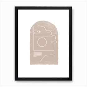 neutral Color shapes Art Print