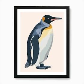 King Penguin Grytviken Minimalist Illustration 4 Art Print