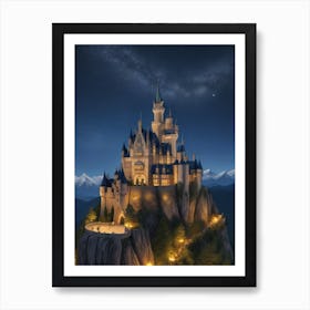 Castle At Night 7 Art Print