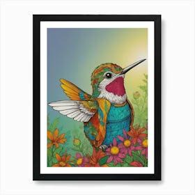 Hummingbird Canvas Print 1 Art Print