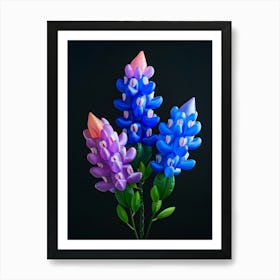 Bright Inflatable Flowers Bluebonnet 1 Art Print