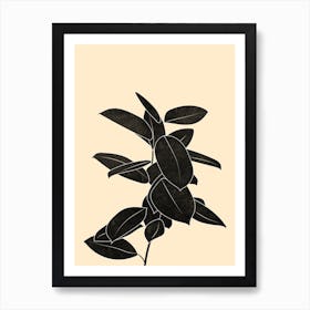 Rubber Plant Art Print