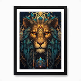 Lion Head 5 Art Print