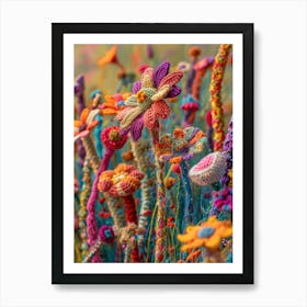Daisies Knitted In Crochet 9 Art Print