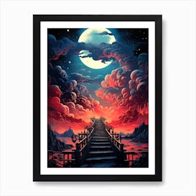 Bridge To The Moon Art Print