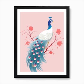 Minimalist Peacock 3 Illustration Art Print