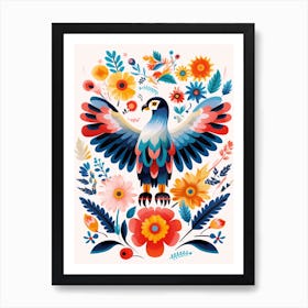 Scandinavian Bird Illustration Eagle 1 Art Print