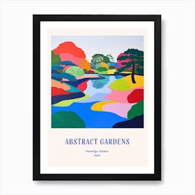 Colourful Gardens Hamarikyu Gardens Japan 3 Blue Poster Art Print