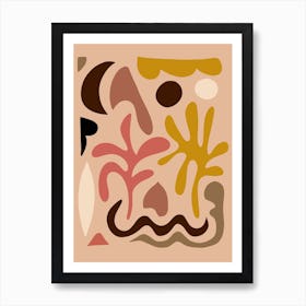 Abstract Pattern In Neutral Colors Art Print