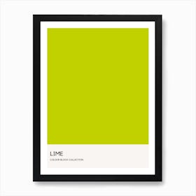 Lime Colour Block Poster Art Print