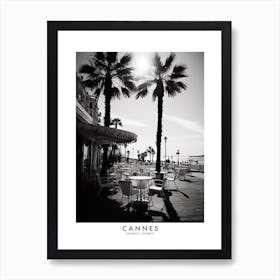 Poster Of Cannes, Black And White Analogue Photograph 1 Art Print