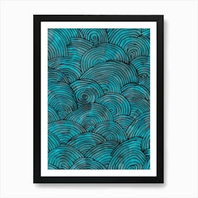 Waves Aqua Art Print