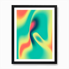 Contemporary Vivid Neon Pastel Aura Art Print