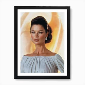 Catherine Zeta Jones Retro Collage Movies Art Print