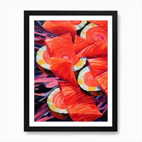 Sushi Oil Painting 7 Art Print