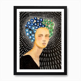 Lady - collage Art Print