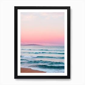 Wailea Beach, Maui, Hawaii Pink Photography  Art Print