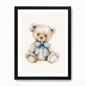 Watercolor Teddy Bear Kids and Nursery Art Print