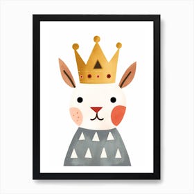 Little Rabbit 3 Wearing A Crown Art Print