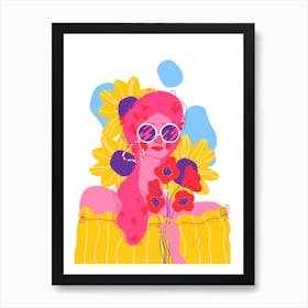 The Lady In Bloom Art Print