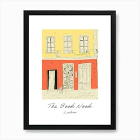 Lisbon The Book Nook Pastel Colours 3 Poster Art Print