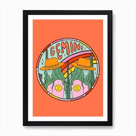 Gemini Cowgirl Art Print