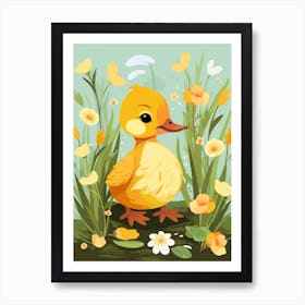 Baby Animal Illustration  Duck 4 Art Print