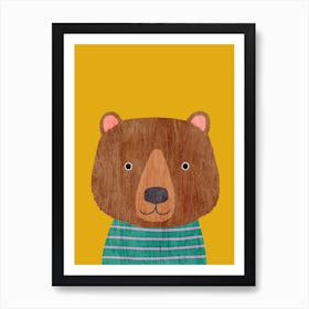 Bear Mustard Art Print