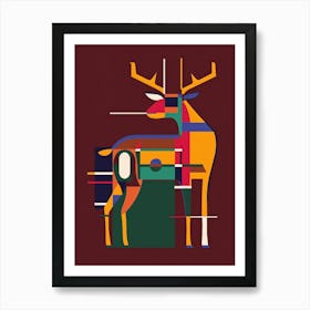 Deer Illustration Poster