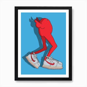 Nikey Mikey Blue Art Print