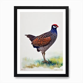 Grouse Watercolour Bird Art Print