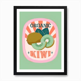 Organic Kiwi Fruit Sticker Art Print