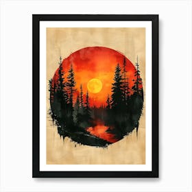 Sunset Canvas Print Affiche