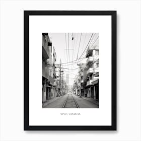 Poster Of Tel Aviv, Israel, Photography In Black And White 8 Art Print