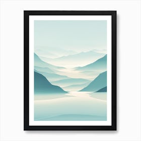 Abstract Mountain Landscape Art Print