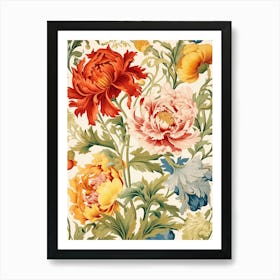 Floral Wallpaper 10 Art Print