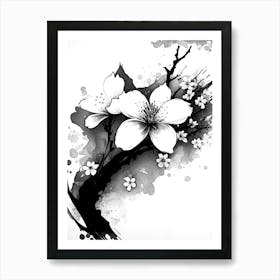 white and black 4 Art Print