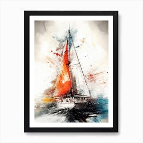 Sailboat Canvas Print sport Art Print