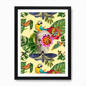 Tropical Skull Art Print