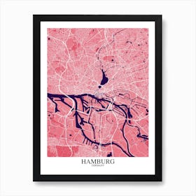 Hamburg Pink Purple Art Print
