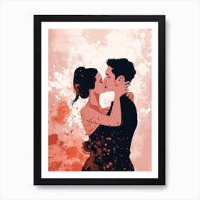 Couple Kissing, Valentine's Day Series 1 Art Print