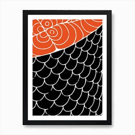 Sashimi Red And Black Art Print