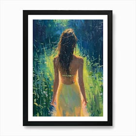 Girl In A Yellow Dress Art Print