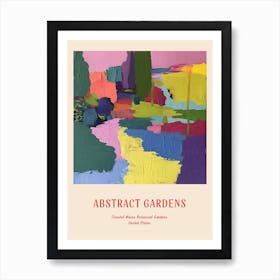 Colourful Gardens Coastal Maine Botanical Gardens Usa 1 Red Poster Art Print