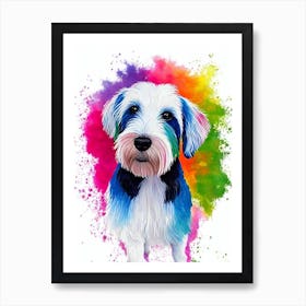 Sealyham Terrier Rainbow Oil Painting Dog Art Print